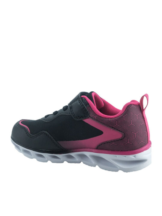 Παιδικά Sneakers με Σκρατς & Φωτάκια Μαύρα
