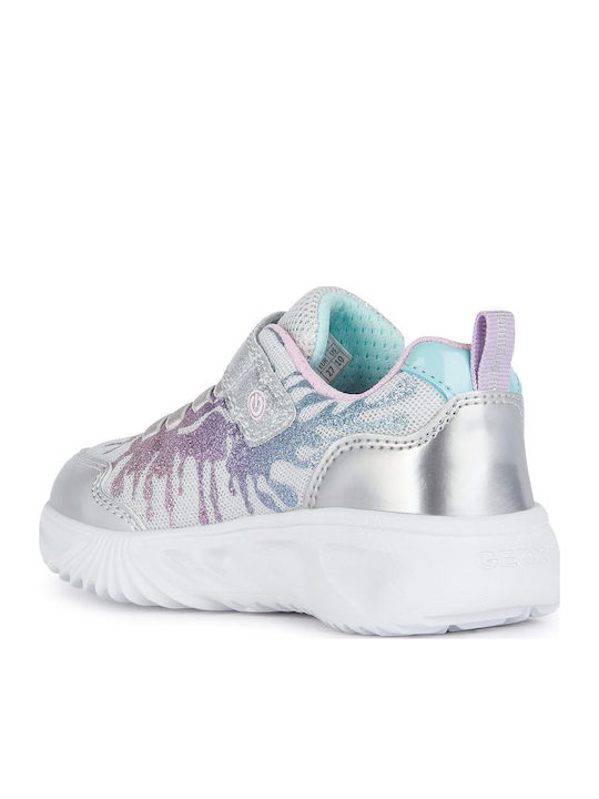 Kids Sneakers Anatomic with Hoop & Loop Closure Silver