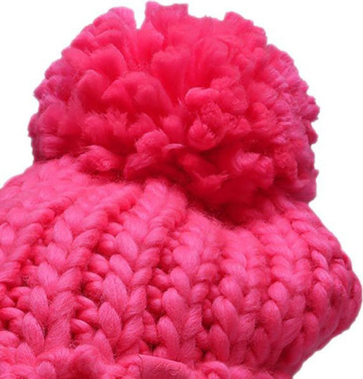 Beanie Căciulă Femeiască Tricotată în Culoare Fuchsia