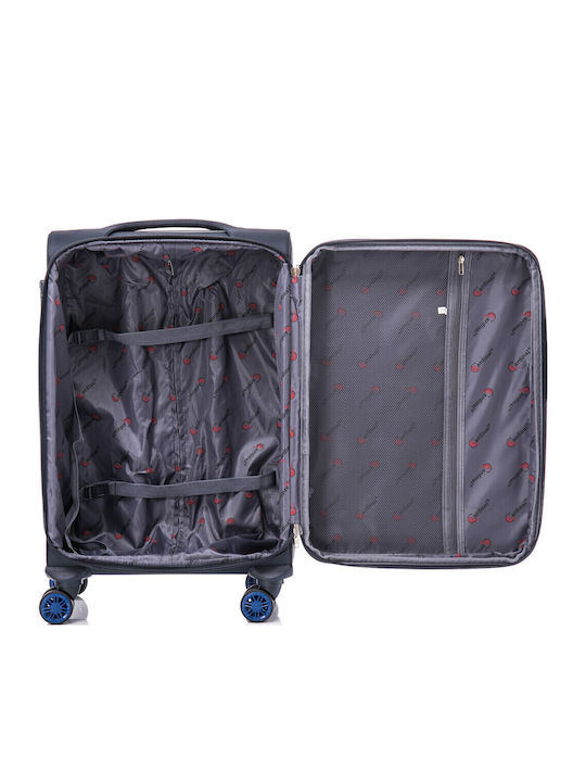Cardinal Spectra Medium Fabric Suitcase Dark Blue With 4 Wheels Height 60cm