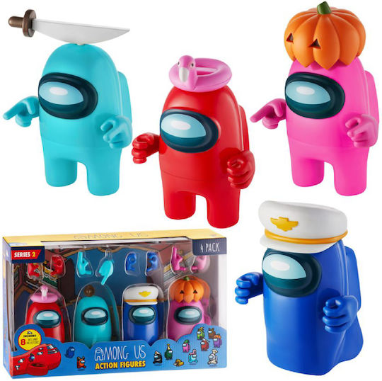 PMI Action Figures (4 Pack) Among Us (Διάφορα Σχέδια)