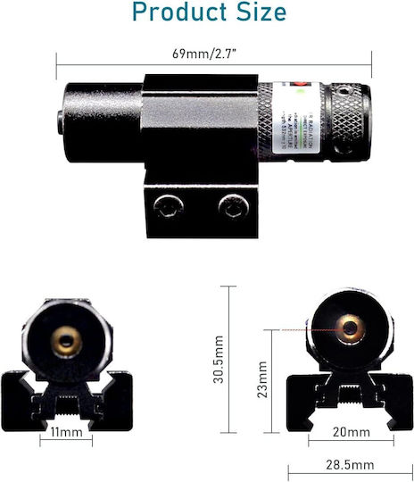 Laservisier 650nm Roter Strahl Roter Laser Präzise Pistole Entfernung >100 Meter Laserklasse Iia Kfj3354