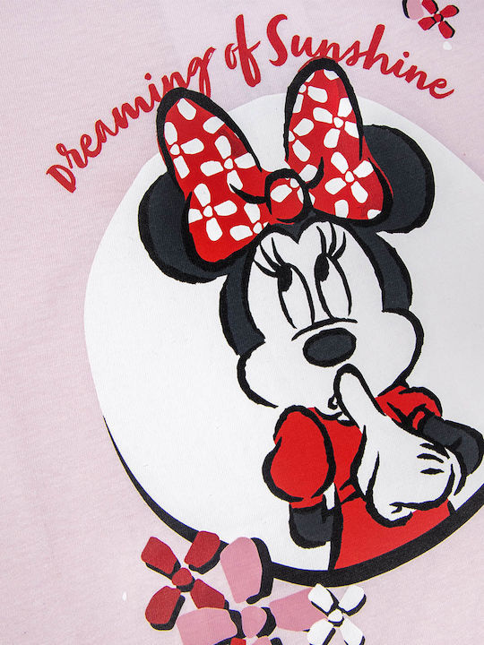 Disney Παιδικό T-shirt Ροζ Minnie