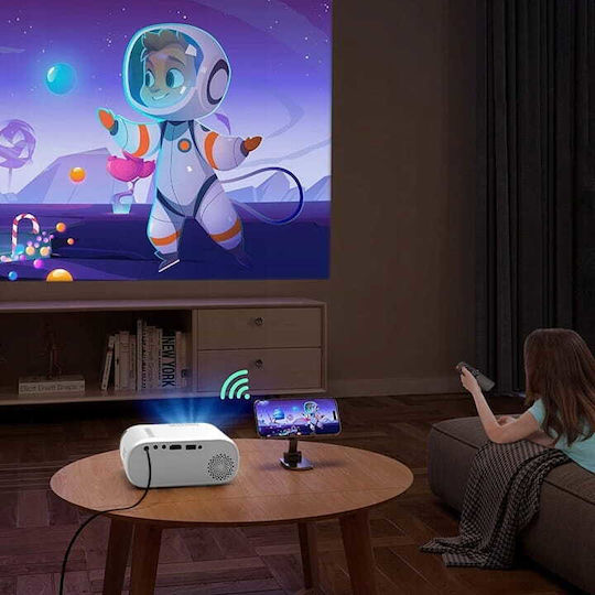 Zenwire D300S 9087689 Mini Projector LCD HD Λάμπας LED με Wi-Fi και Ενσωματωμένα Ηχεία