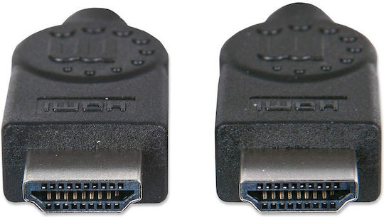 Manhattan Cablu HDMI de sex masculin - HDMI de sex masculin 1.8m Negru