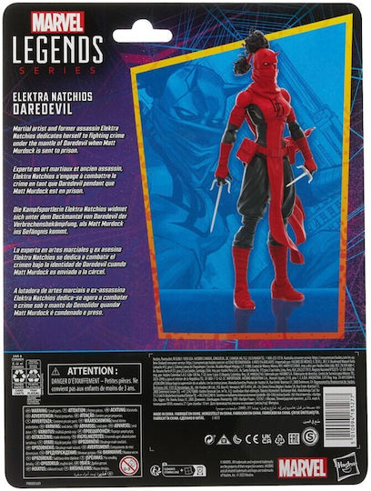 Action Figure Elektra Natchios Daredevil Marvel Legends Spider-Man for 4+ years old Years 15cm.