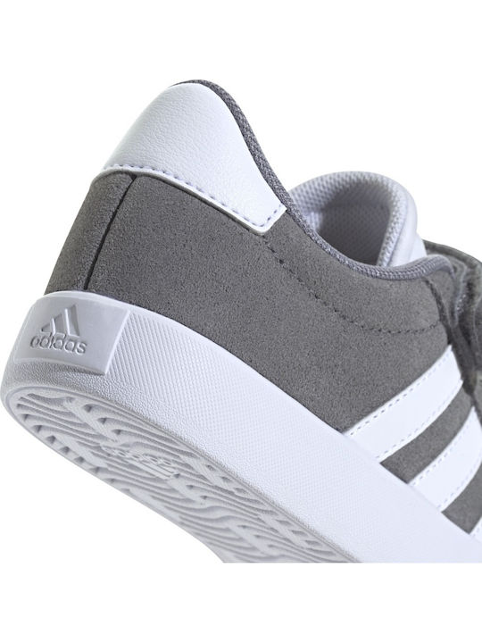 VL Court 3.0 El Kids Sneakers with Hoop & Loop Closure Gray