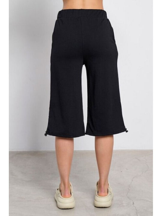 Damen Jogginghosen Capri Schwarz