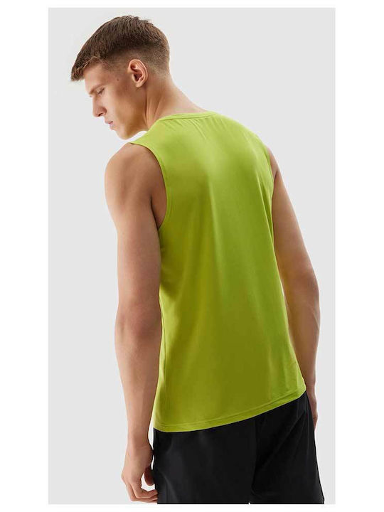 4F Herren Sportliches Ärmelloses Shirt Grün