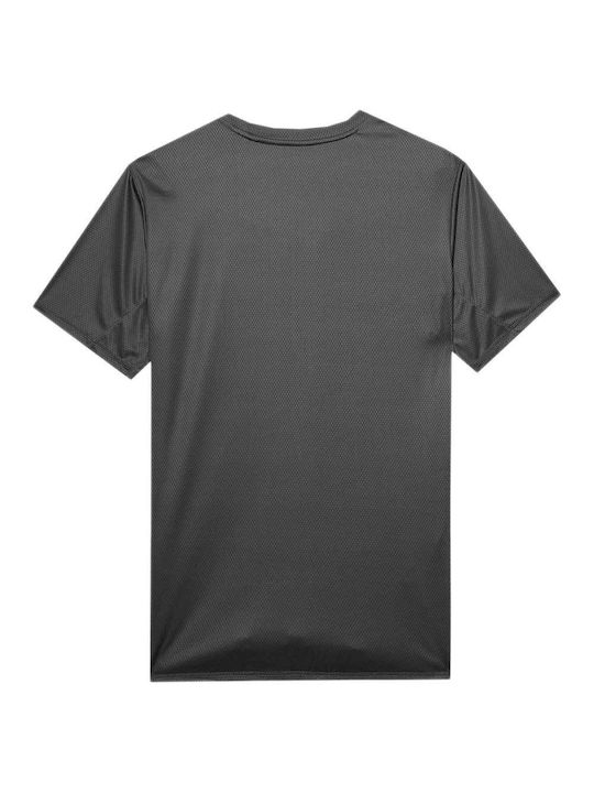 4F Herren Sportliches Kurzarmshirt Schwarz