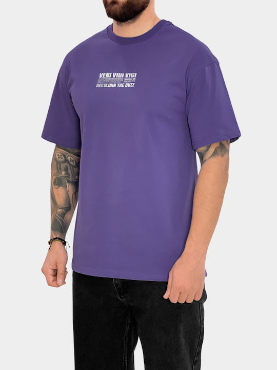 3Guys T-shirt Bărbătesc cu Mânecă Scurtă Purple