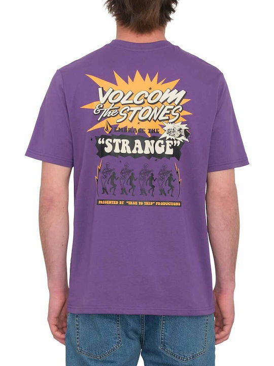 Volcom Men's Short Sleeve Blouse Purple