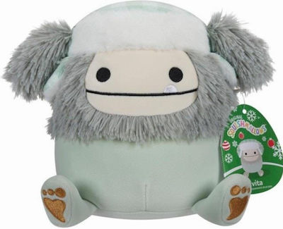 Jazwares Jucărie de Pluș Squishmallows Evita Grey Bigfoot with Trapper Hat Crăciun 19 cm pentru 3+ Ani