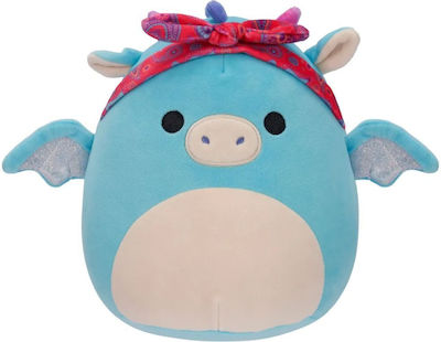 Jazwares Plush Squishmallows Tatiana the Teal Dragon with Bandana for 3+ Years 19 cm