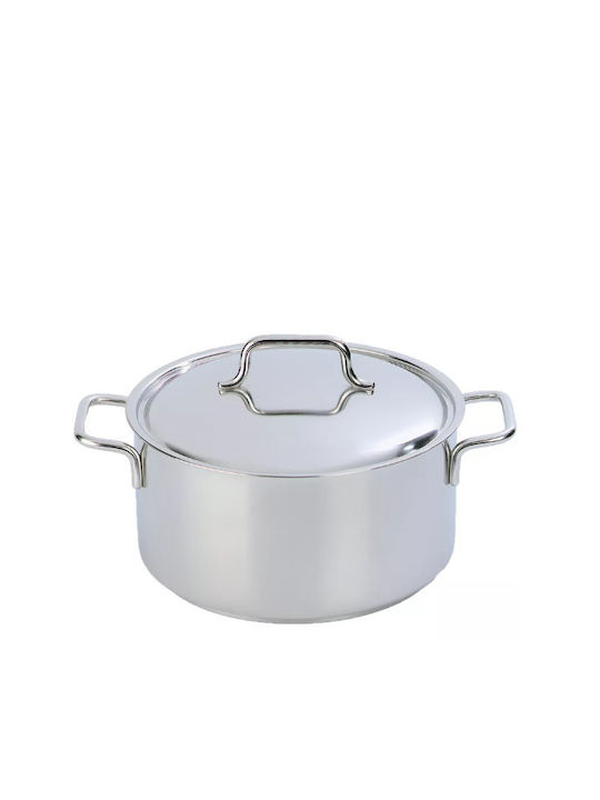 Demeyere Tiefer Edelstahl-Topf 5.2Es / 24cm