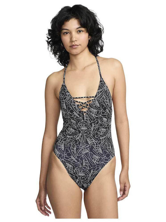 Crossback Onepiece Swimsuit Αθλητικό Ολόσωμο Μαγιό Μαύρο
