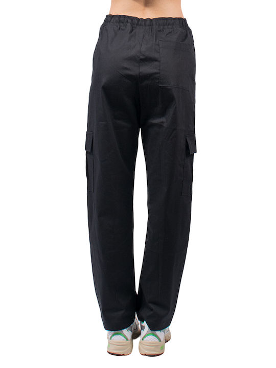 Champion Femei Bumbac Pantaloni Cargo Negru