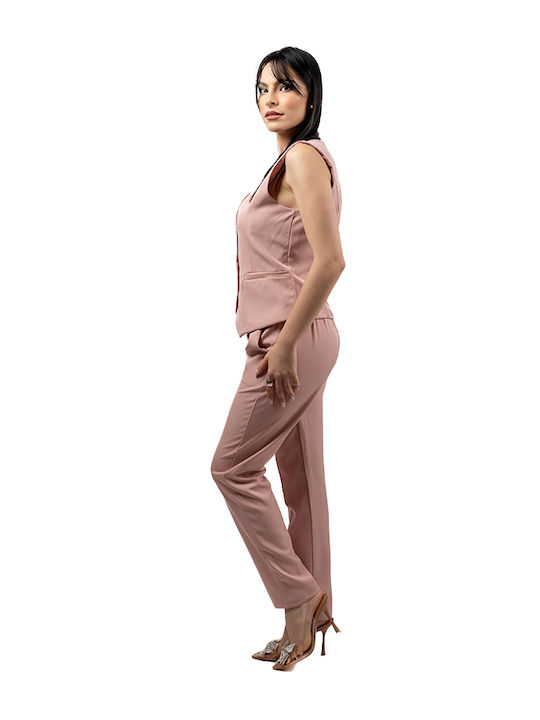 New Collection Femei Pink Set cu Pantaloni