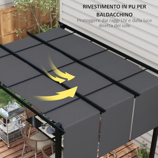 Garden Pergola Gazebo Pergola in Grey Colour 350x350cm