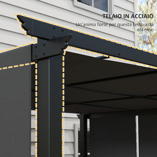Garden Pergola Gazebo Pergola in Grey Colour 350x350cm