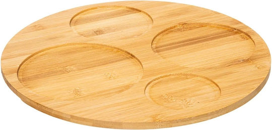 Secret de Gourmet Ξύλινη Ορντεβιέρα 4 Θέσεων Μαύρη Ø33xY10cm 5τμχ