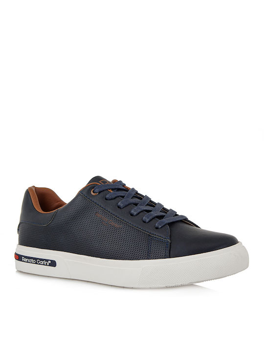 Renato Garini Herren Sneakers Blue Stamp