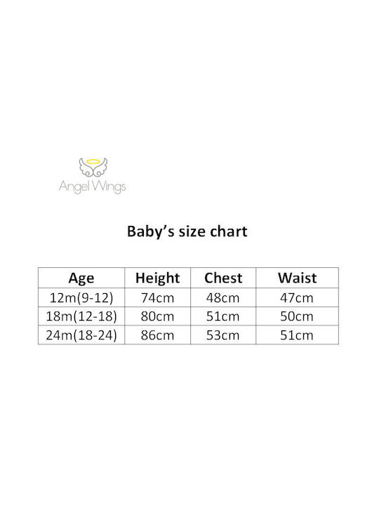 Angel Wings Costum de Botez pentru Băiat Multicolor 5buc