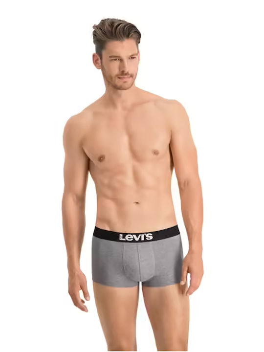 Levi's Basic Trunk Herren Boxershorts Gray 2Packung