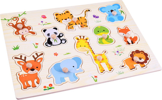Wooden Kids Puzzle Pegged 10pcs Jokomisiada