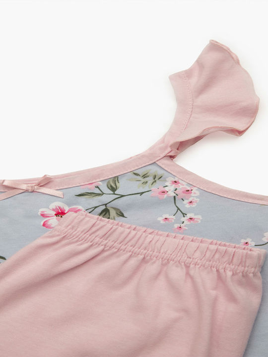 Minerva Kinder Schlafanzug Sommer Baumwolle Siel Pink