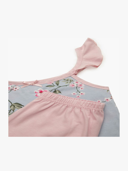 Minerva Παιδική Πιτζάμα Καλοκαιρινή Siel Pink Unicorn
