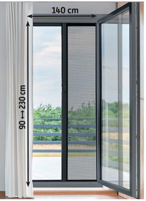 Aria Trade Plasă Ușa Gri 230x140cm AT8596936