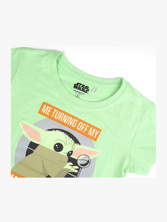 Cerda Παιδική Πιτζάμα Καλοκαιρινή Πράσινη Star Wars Yoda Child