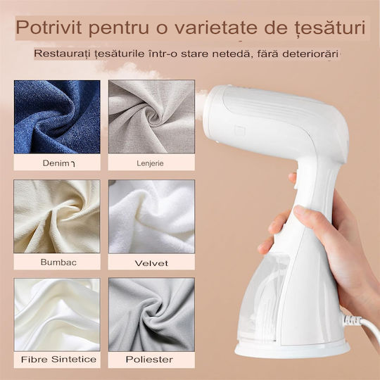 Esino LC 201 Aparat de călcat cu abur pentru haine de Mână 1500W cu rezervor 300ml Alb