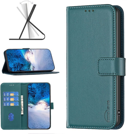 Binfen Wallet Case Δερματίνης Πράσινο (Galaxy A35)