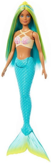 Barbie Mermaid Doll Touch of Magic Mermaid Long Hair for 3+ years+ Years 17cm