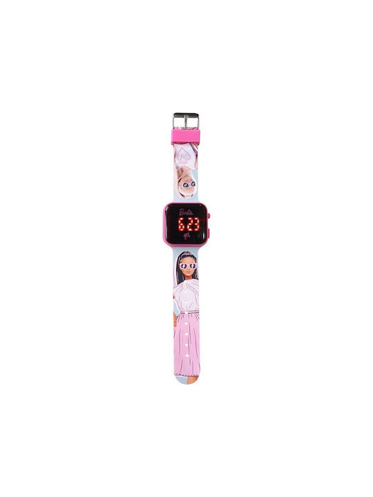 Barbie Kids Digital Watch with Rubber/Plastic Strap