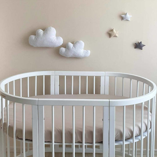 IngVart Baby Bettlaken Für Krippe Baumwolle Angepasst Braun