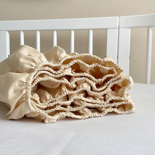 IngVart Baby Bettlaken Für Krippe Baumwolle Beige