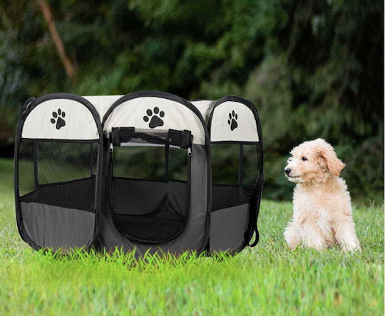 Multipurpose Playpen Folding Cage Dog Cat Gray