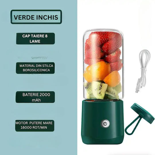 Kerisson Kerisson Easy Mix Blender Cu Cană De Sticlă 380 Ml Verde