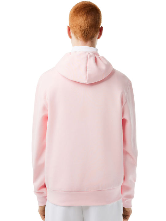 Lacoste Men's Sweatshirt with Hood Pink