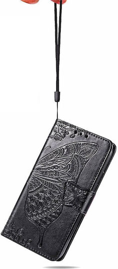 Butterfly Book Δερματίνης / Πλαστικό / Σιλικόνης Μαύρο (Realme Note 50)