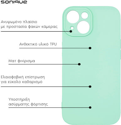 Sonique Back Cover Υφασμάτινο / Σιλικόνης Τιρκουάζ (Redmi 13C 4G / Poco C65 4G)