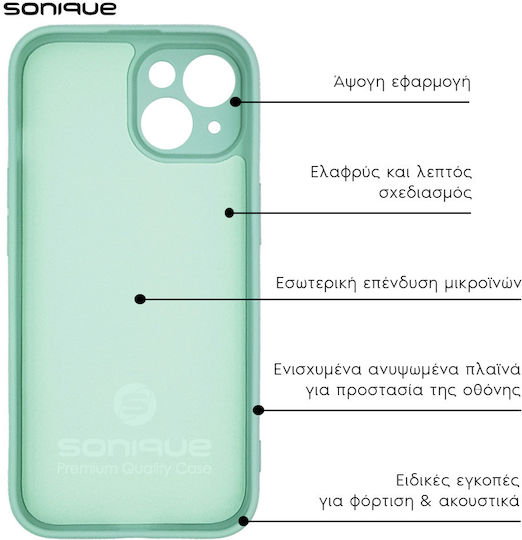 Sonique Back Cover Σιλικόνης / Υφασμάτινο Τιρκουάζ (Redmi Note 13 Pro+)