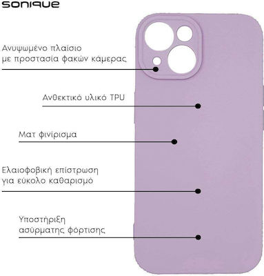 Sonique Back Cover Σιλικόνης / Υφασμάτινο Μωβ (Galaxy A35)