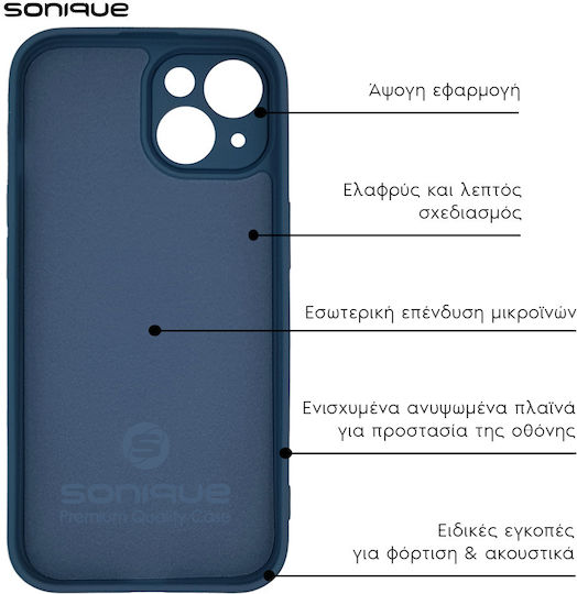 Sonique Back Cover Silicon / Tesatura Albastru marin (Xiaomi 13T / 13T Pro)