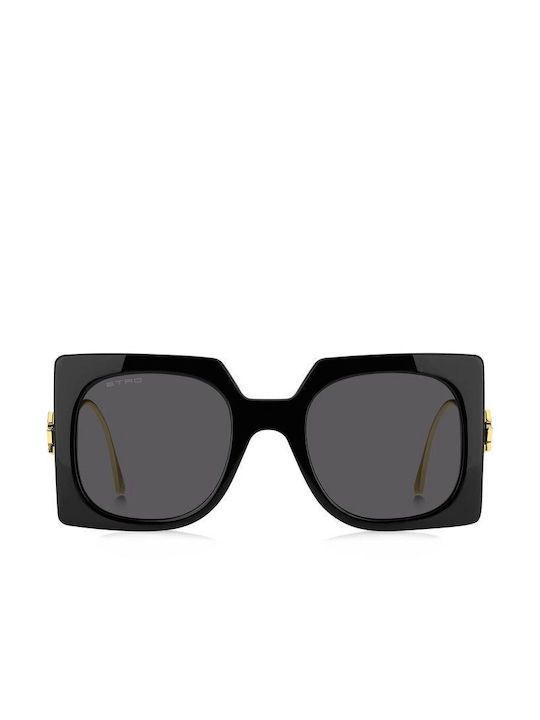 Etro Sonnenbrillen mit Schwarz Rahmen und Schwarz Linse