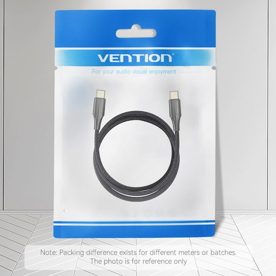 Vention Geflochten / LED USB 2.0 Kabel USB-C männlich - USB-C Schwarz 1.5m