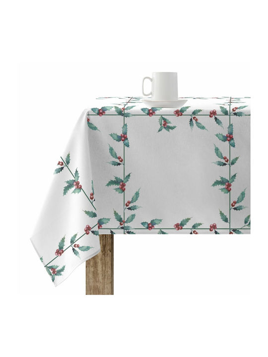 Mauré Christmas Tablecloth Fabric White L250xW140cm 1pcs